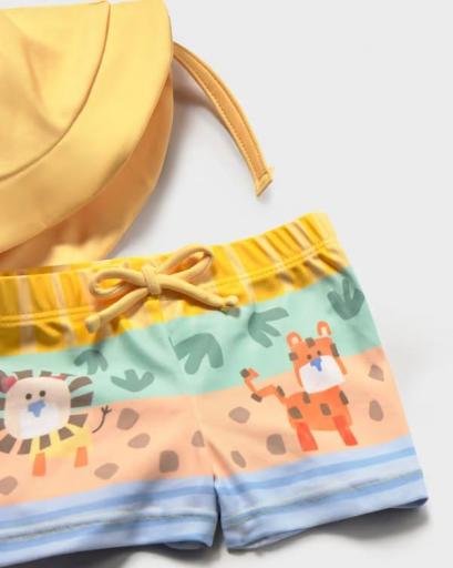 Conjunto baño gorro protección solar recién nacido [3]