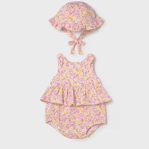 Pelele corto y gorro punto estampado [1]