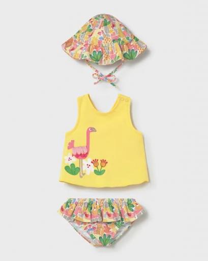 Conjunto baño gorro protección solar recién nacida [0]