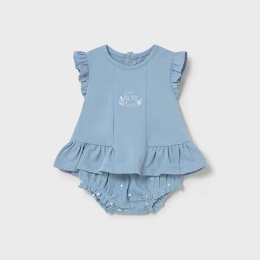 Conjunto 4 piezas pantalón corto estampado recién nacida  [1]