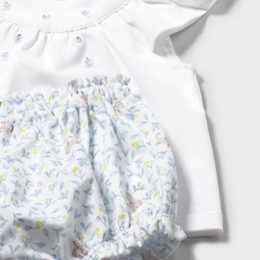 Conjunto 4 piezas pantalón corto estampado recién nacida  [2]