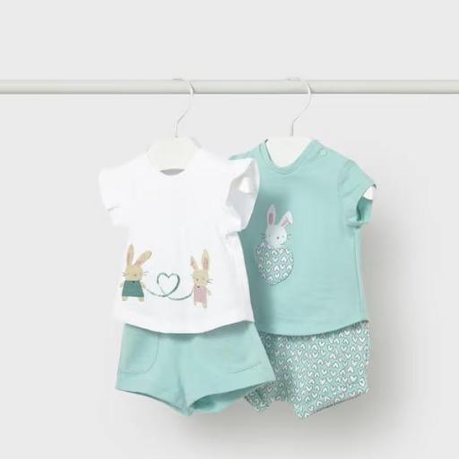 Conjunto 4 piezas punto algodón recién nacida  [0]