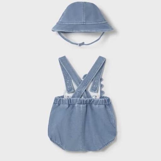 Peto corto con gorro tejano recién nacido [1]