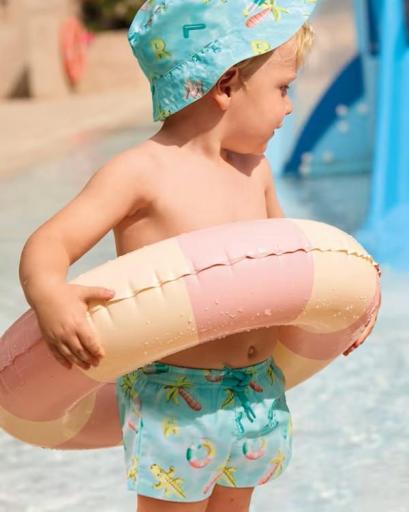 Conjunto bañador y gorro reversible protección solar