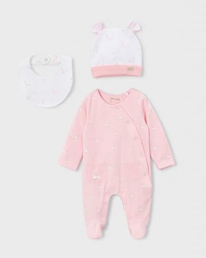 Set regalo pijama largo 3p gorro patitos recién nacida [0]