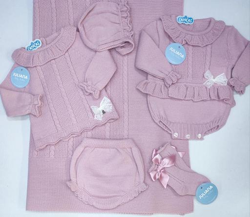 Conjunto ranitas cuello punto  recién nacida Juliana  [2]