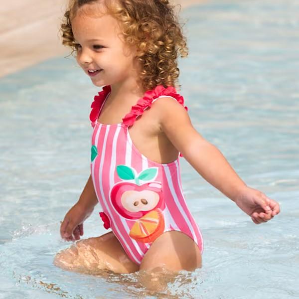 Bañador estampado volantes bebé