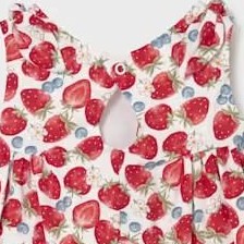 Vestido estampado fresas recién nacida  [3]