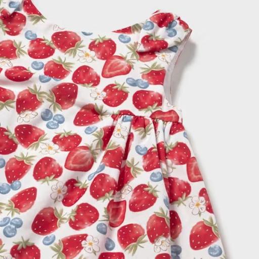 Vestido estampado fresas recién nacida  [2]