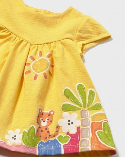 Vestido estampado punto de algodón recién nacida [2]