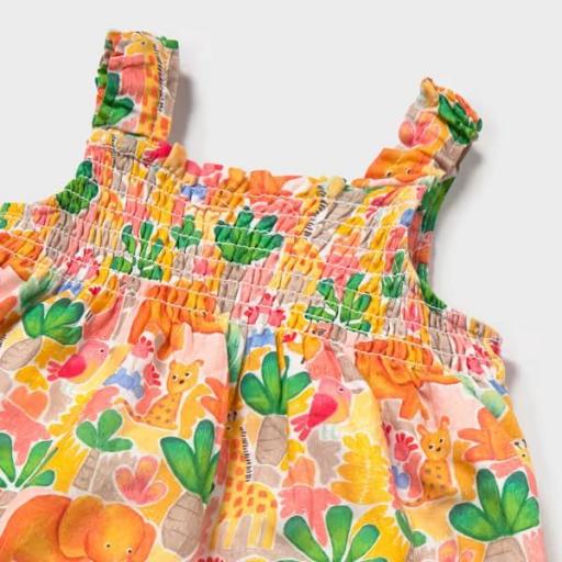 Vestido estampado con diadema recién nacida [2]