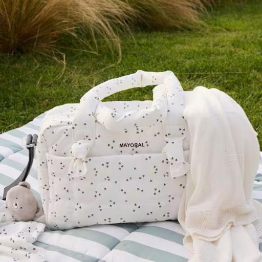 Bolso maternidad estampado impermeable mediano  