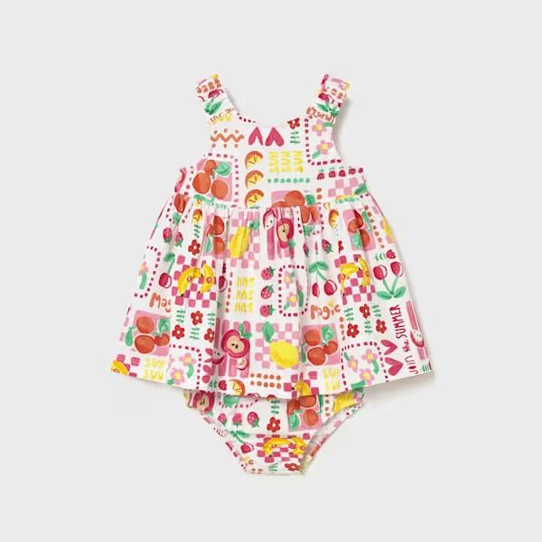 Vestido estampado con braquita bebè