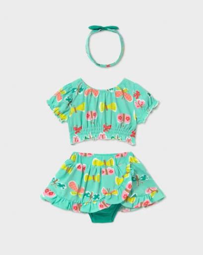 Conjunto 3p falda con braquita y diadema [0]