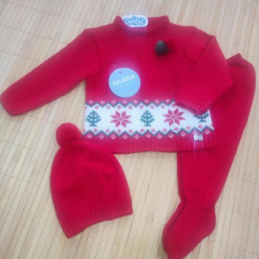 Conjunto 3p invierno con cenefa Navidad