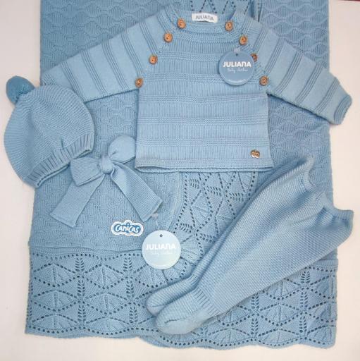 Conjunto  3p polainas punto con botones  Juliana