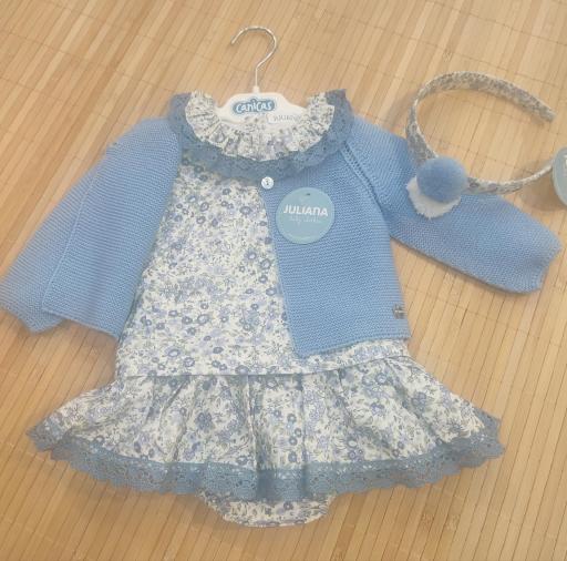 Conjunto rebeca camisa y falda flores [2]