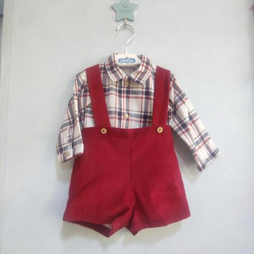 Conjunto peto tirantes pana camisa y rebeca [1]