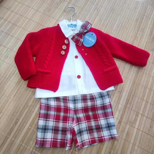 Conjunto chaqueta roja bebé niño Juliana [1]