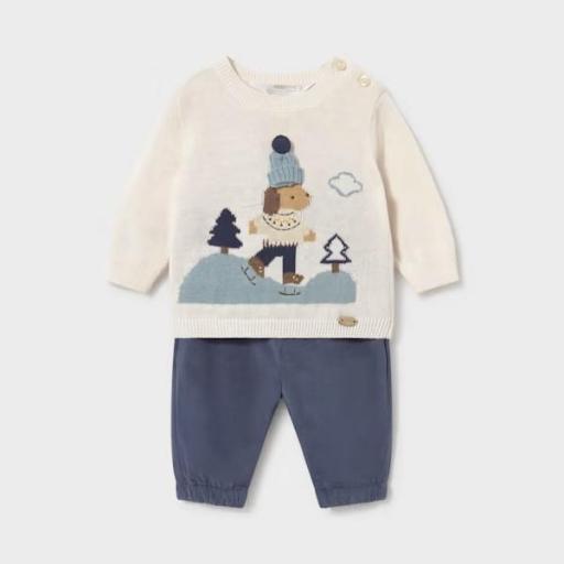 Conjunto pantalón y jersey recién nacido
