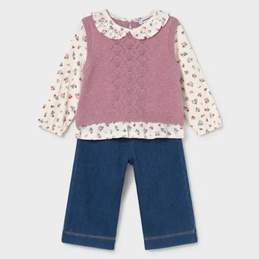 Conjunto pantalón y blusa chaleco unido [0]