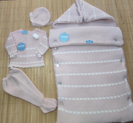 Conjunto polainas 3p punto bicolor Juliana  [1]