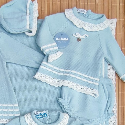 Conjunto ranitas unisex punto recién nacido Juliana  [1]