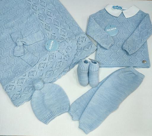 Conjunto pantalón largo punto jersey rombos Juliana [2]