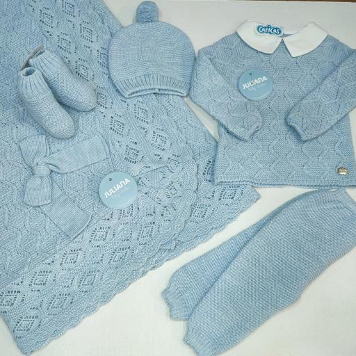 Conjunto pantalón largo punto jersey rombos Juliana [3]
