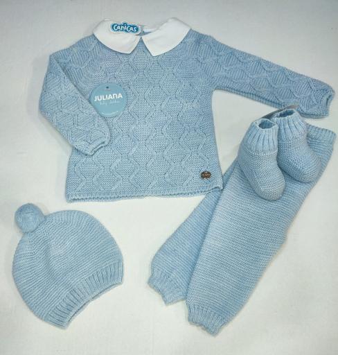 Conjunto pantalón largo punto jersey rombos Juliana [1]