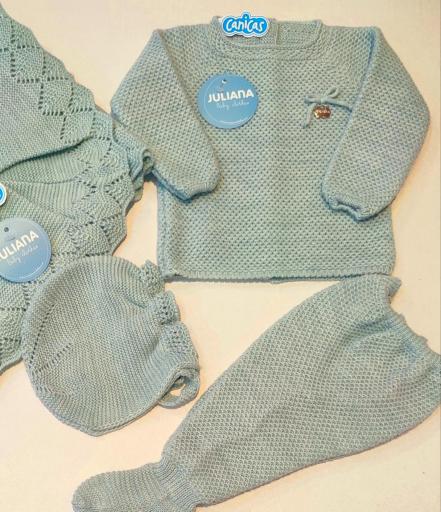Conjunto polainas 3p punto recogidos Juliana 
