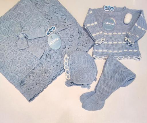 Conjunto polainas 3p punto bicolor Juliana  [2]