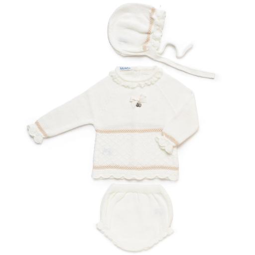Conjunto 3p unisex bragas punto rombos bicolor Juliana  [3]
