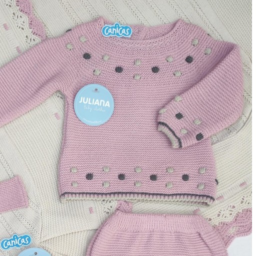 Conjunto ranitas punto recién nacida Juliana  [2]