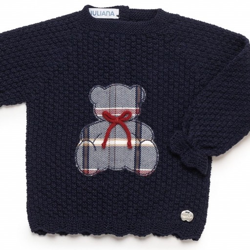 Conjunto pantalón cuadros jersey osito  Juliana [2]