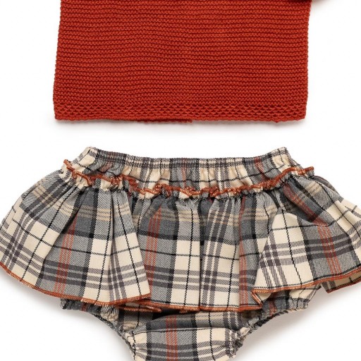 Conjunto falda braga cuadros y jersey caldera [2]