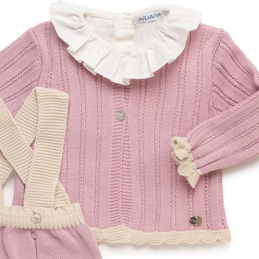 Peto punto con chaqueta y camisa recién nacida Juliana  [2]