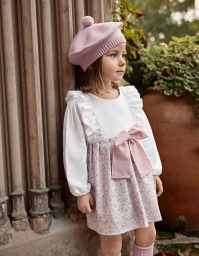 Vestido bebé tela florecitas con lazo Juliana  [2]
