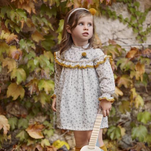 Vestido niña florecitas con volante Destello Juliana 