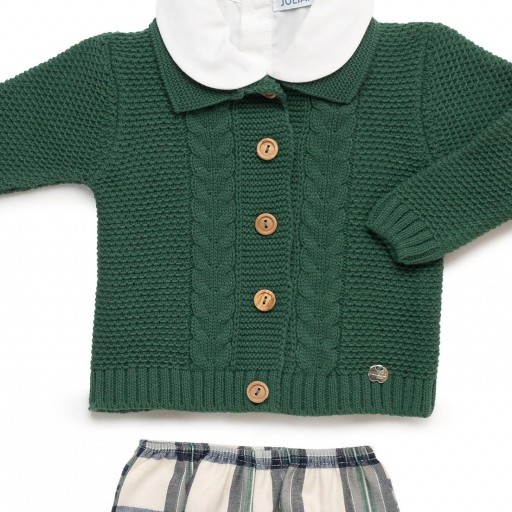 Conjunto chaqueta trenzas pantalón cuadros 3p Juliana [1]