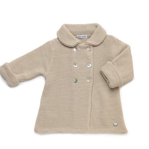 Abrigo punto liso con botones unisex [0]