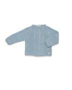 Chaqueta larga de punto con botones