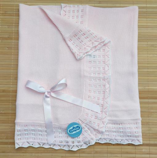 Toquilla verano calada con volante bicolor  [0]