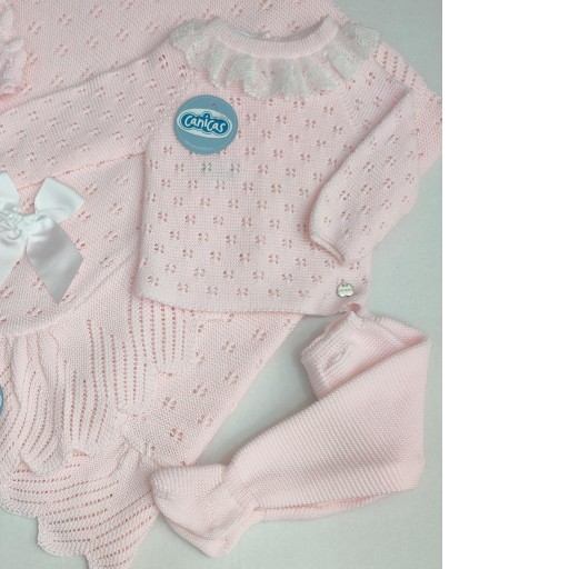 Conjunto polainas de hilo 3p calado