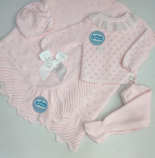 Conjunto polainas de hilo 3p calado [1]