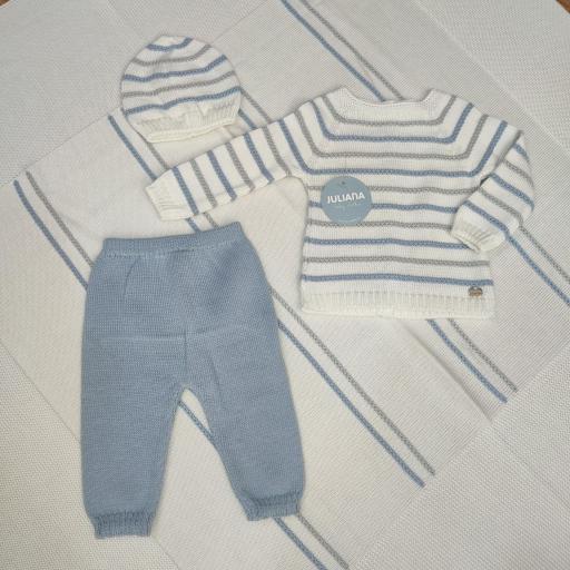 Conjunto pantalón largo 3p hilo tricolor