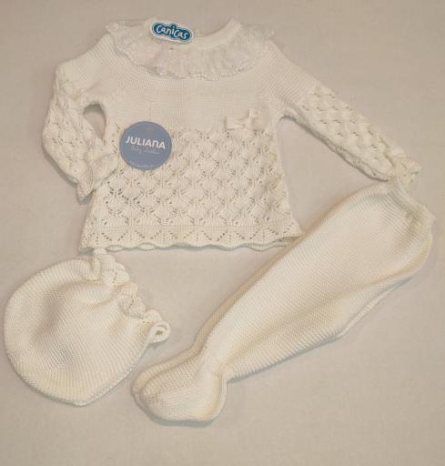 Conjunto bolero calado con encaje y polainas [0]