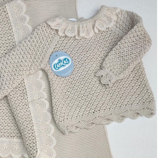 Conjunto bolero calado con encaje y polainas [2]