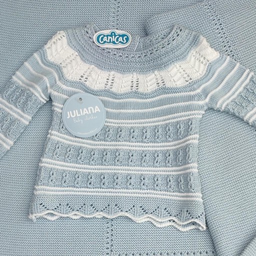 Conjunto polainas de hilo 2p canesú calado [1]