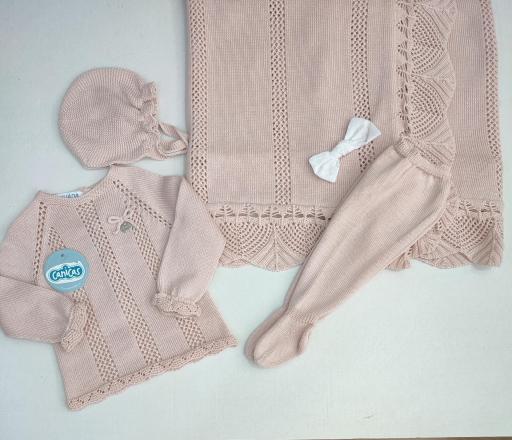 Conjunto polainas de hilo 3p calado [1]